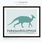 Parasaurolophus dinosaur print
