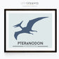 Pteranodon dinosaur print