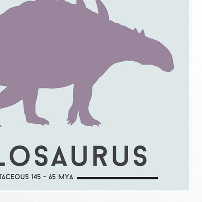 Ankylosaurus dinosaur print