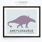 Ankylosaurus dinosaur print