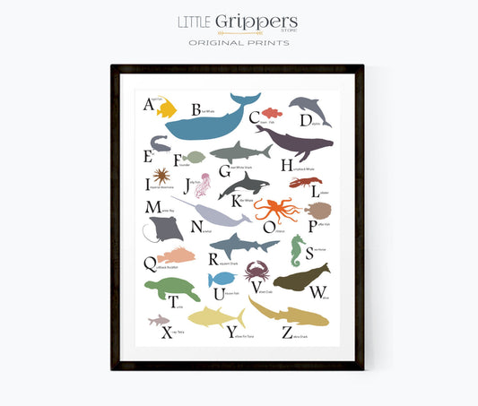 Sea Animal Alphabet Print