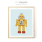 Printable Yellow Robot kids print