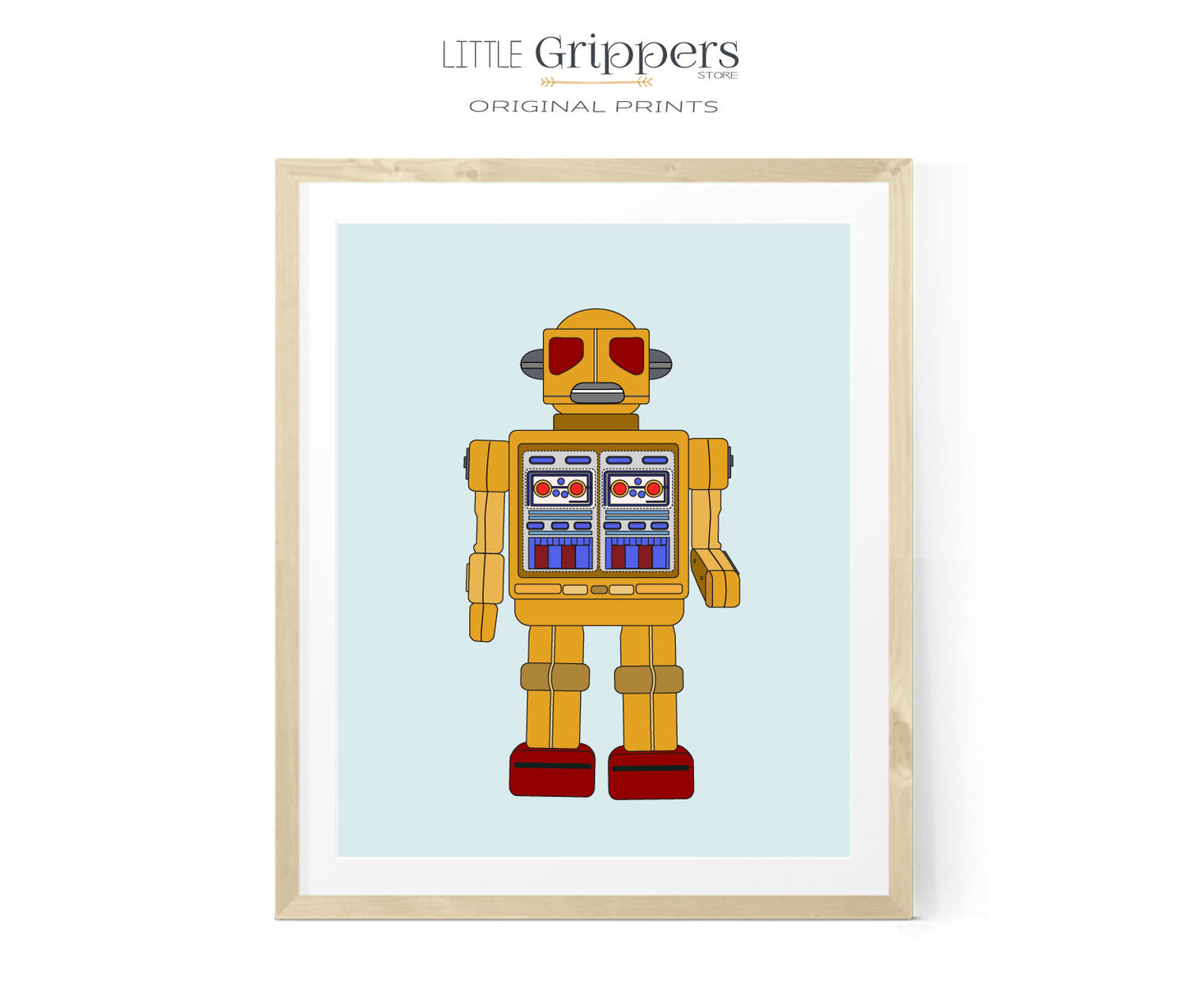 Printable Golden Robot Print