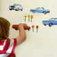 Kids car removable wall decals.