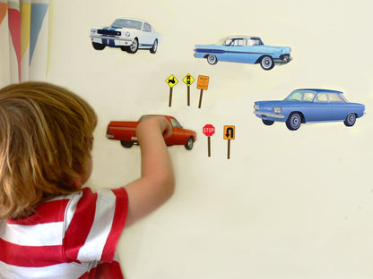 Kids car removable wall decals.