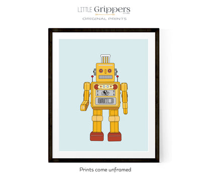 Yellow Robot kids print